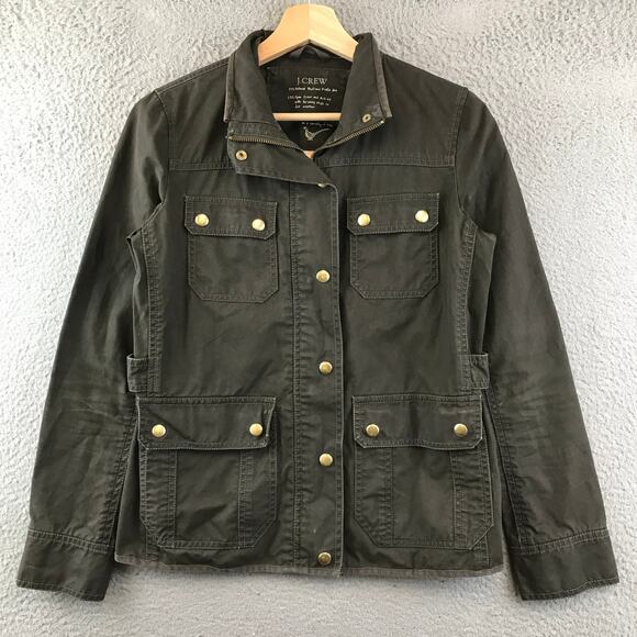 J.Crew resin-coated twill field utility jacket size xs - Picture 1 of 12